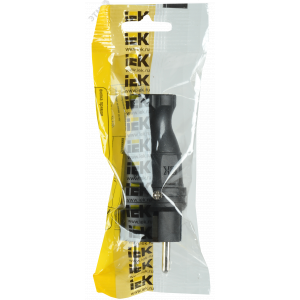 Вилка электрич. прям. ОМЕГА с заземл. IP44 ВБп3-1-0м каучук IEK PKR01-016-2-K02