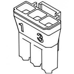 172672-3003, Проводные клеммы и зажимы Super-Sabre 7.5mm Rec Hsg GlwWire 3Ckt