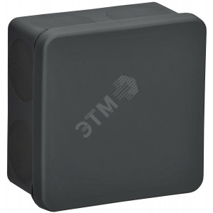 Коробка расп. КМ42435 о/п 80х80х40мм IP67 8 вв. черная UKO21-080-080-040-K02-66