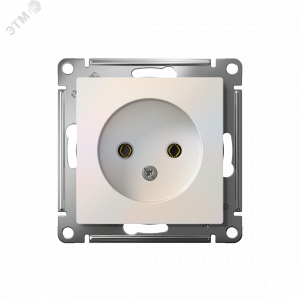 Розетка 1-м СП AtlasDesign 16А IP20 без заземл. без защ. шторок механизм жемчуж. SE ATN000441