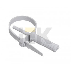 Хомут дюбельный ХД 7х150 белый (50шт/упак) ИЭК UHH80-7-150-50-K01