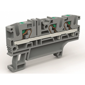 Проходная клемма 3 точки подключения на 4 кв.мм ZEFC410GR