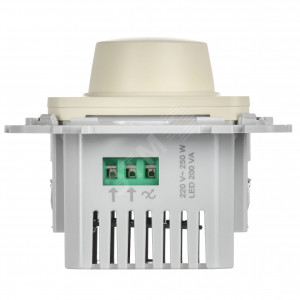 FLITE Светорегулятор проходной LED 250Вт СС16-5-1-ФлСл сливочный IEK FI-D22-0250-P-K86