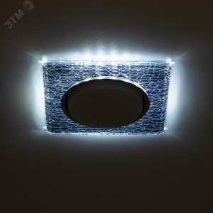 Встраиваемый светильник со светодиодной подсветкой DK LD50 WH/BK GX53 белый черный Б0057469