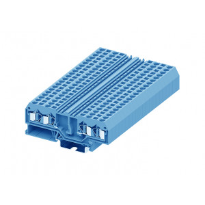 Проходная клемма 204939, Проходная клемма, с разрывом цепи, 4 точки подключения, тип фиксации провода: пружинный, номинальное сечение: 4 мм кв., 32A, 800V, ширина: 6 мм, цвет: синий тип монтажа: DIN35