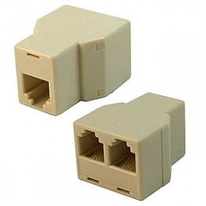 GCT11-2-6P4C, Переходник RJ 6P4C гн - 2 гнезда