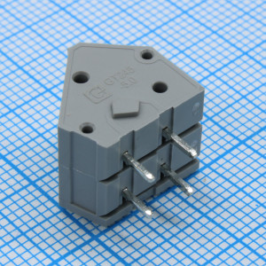 GT245-5.0-02P-11-00, Нажимной безвинтовой клеммный блок 2 контакта. Зажим типа зажимная клеть. Серия GT245-5.0