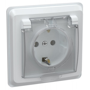 РСбш10-3-ВБ Розетка 1-ая з/к з/ш кр. 16А IP44 ВЕГА белый ERV16-K01-16-DM