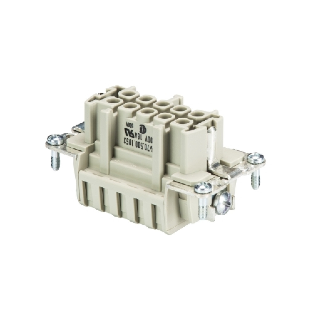 Изображение товара Розеточная контактная вставка 70.500.1053.0 10 полюсов серебро 500V 16A Изображение товара Розеточная контактная вставка 70.500.1053.0 10 полюсов серебро 500V 16A