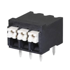TBLH10-350-03BK, Фиксированные клеммные колодки Terminal block, screwless, High Temp, 3.5, Horizontal, 3, Black w Gray Button