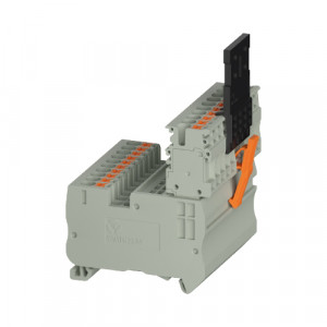Клемма для разъемаов WTPN 2.5 PI10, Клемма для подключения внешнего разъема, тип фиксации провода: Push-in, номинальное сечение: 2,5 мм кв., 24A, 800V, ширина: 5,1 мм, цвет: серый тип монтажа: DIN35
