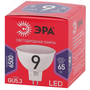 Лампа светодиодная RED LINE LED MR16-9W-865-GU5.3 R 9Вт MR16 софит 6500К холод. бел. GU5.3 Б0045353