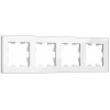 Изображение товара Рамка 4-м BRITE РУ-4-2-БрБ стекло бел. BR-M42-G-K01