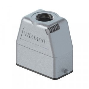 Крышка разъема HD GOT GI 15 M20 50 A2, Крышка разъема на кабель, типоразмер 10A, с уплотнителем, 1 отверстие с резьбой для кабельных вводов M20x1,5, с резьбовым удлинителем, с верхним расположением, без защелки (упоры под одну защелку), материал корпуса: алюминиевый сплав