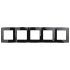 12-5005-06 Рамка на 5 постов, 2, чёрный (10/100/1600) Б0014786