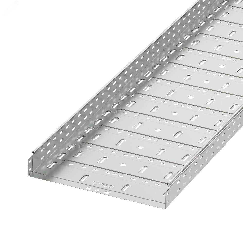 Изображение товара Перфорированный стальной лоток 3000мм, цинк, 500х100 мм, DKC