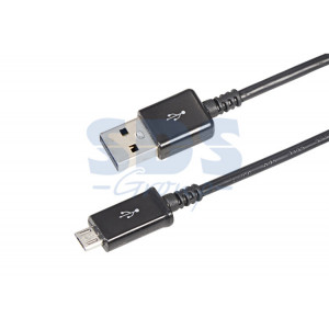 USB кабель microUSB длинный штекер 1 м черный 18-4268-20