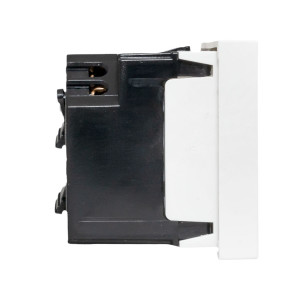 Розетка 45х45 с зазем. 45 градусов, быстрозажимные клеммы, белая EKF