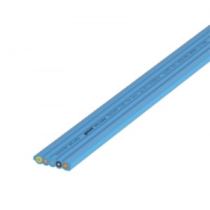 Кабель плоский 5G2,5MM? HF BLUE B2, Плоский кабель 5 полюсов, серия gesis NRG, сечение: 5х2,5 мм кв., материал изоляции: halogen-free, цвет: синий