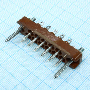 РП10-11 Л-О вилка, Соединитель  низкочастотный, прямоугольный, внутреннего монтажа