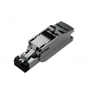 Разъем RJ45 на кабель RJ4508MMSFWIC05, Разъем RJ45 на кабель, вилочный, прямой, 8 полюсов, цинк