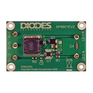AP8801EV2, Средства разработки схем светодиодного освещения  LED DRIVER EVAL BOARD MSOP8L NO LED