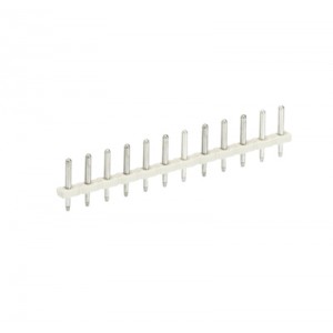 Контакт штыревой Z5.530.1225.0, Штыревой контакт, вертикальный, на плату, диаметр штыря 1 мм, шаг 5 мм, 12 полюсов, фиксация на плате пайкой, 250V, 8А, цвет: черный, серия 8142 OB