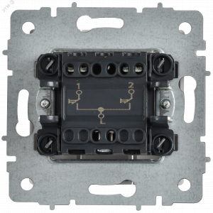 BRITE Выключатель жалюзи 10А ВС10-1-5-БрАБ арктический белый IEK BR-V15-0-10-K91
