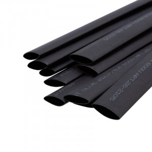Трубка термоусадочная СТТК (2:1) 12,7/6,35 черная, двустенная клеевая термоусаживаемая трубка в метровой нарезке