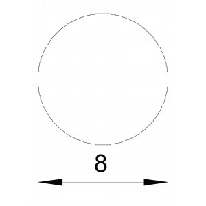 Круглый проводник из оцинкованной стали, диаметр 8 ммRD 8-FT 5021081