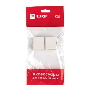 Соединитель (25х16) (4 шт) белый EKF-Plast
