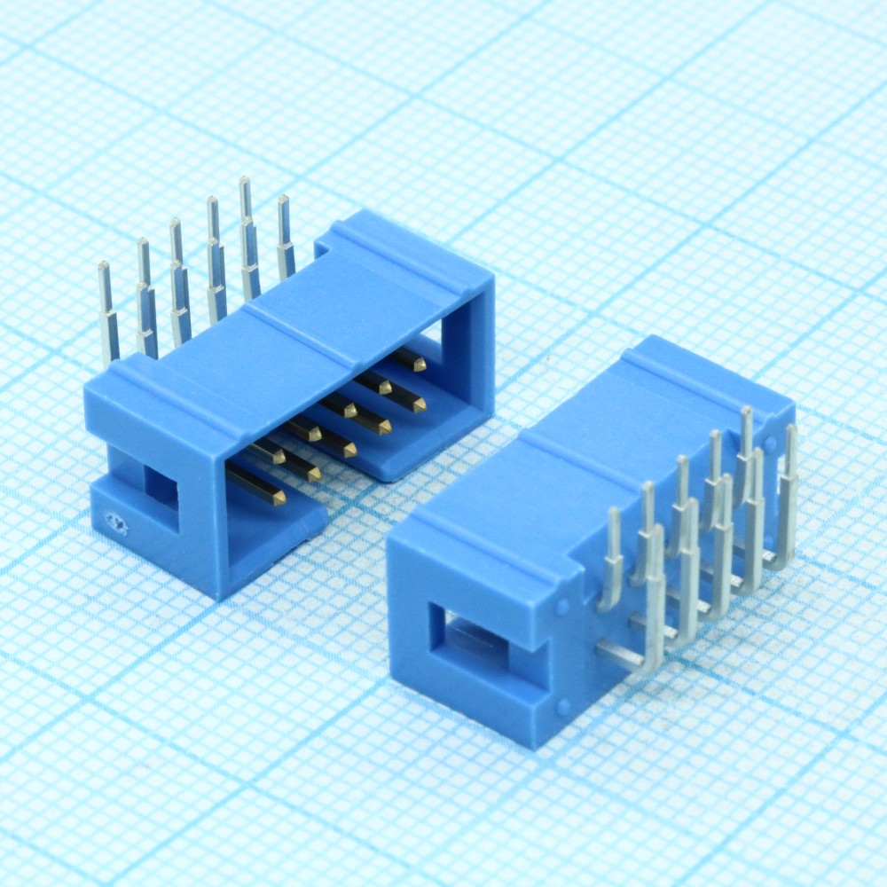 Изображение товара Угловой разъем провод-плата 2.54 мм 10 контактов AMP-LATCH TE Connectivity