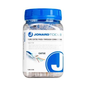 RJ45-5100, Модульные соединители / соединители Ethernet RJ45 Cat5/5E Pass-Through Connectors, 100 Pcs In Jar