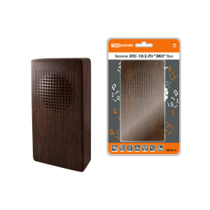 Звонок ЗПС-10/2-Пт "ЭКО" бук (пров. без.кн., сеть, "птичка") SQ1901-0027