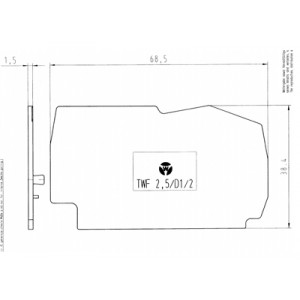 Крышка боковая APF 2.5/D2/2, Крышка боковая, для клемм WKF 2,5 D2/2...,  цвет: серый