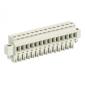 Розетка Wiecon 8813 B / 14 VR, Розеточный разъем, прямой, на кабель, шаг: 3.81 мм, 14 полюсов, фиксация провода винтовая, исполнение: с маркировкой, 250V, 8А, цвет: серый