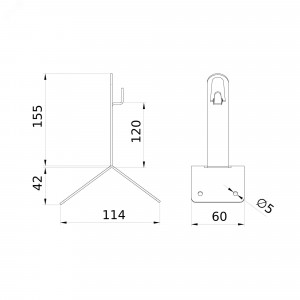 Угловой коньковый зажим, 150 мм ND2201