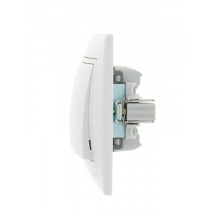 Выключатель 2-кл. СП Mira 10А IP20 с бел.вставкой бел. 701-0202-101