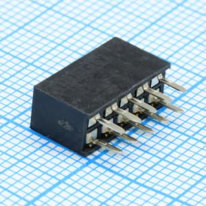 DS1023-32-2X05V8, Разъем прямоугольный на печатную плату 2х5 контактов шаг 2.54мм THT