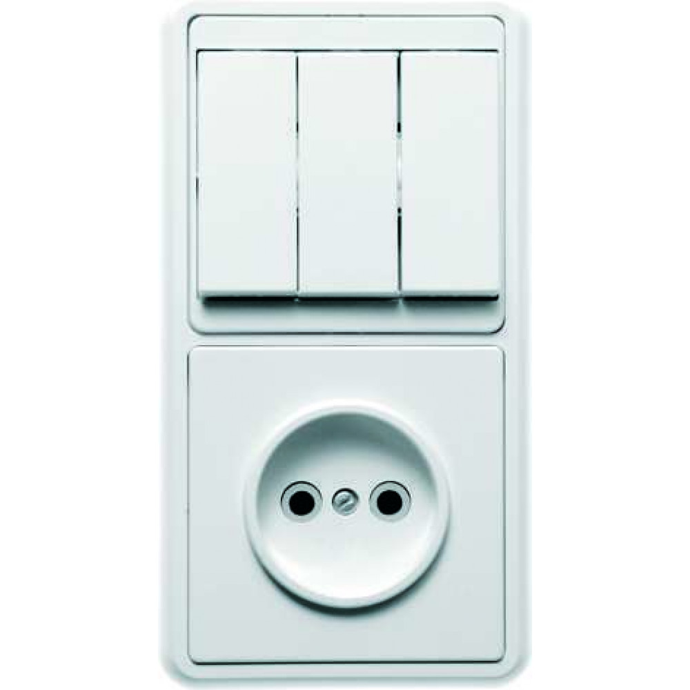 Изображение товара Блок БКВР-039 Бэлла с выключателем и розеткой от Кунцево-Электро