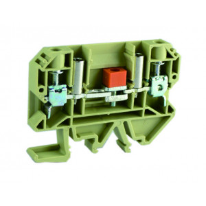 Измерительная клемма USK-6S, Измерительная клемма, тип фиксации провода: винтовой, номинальное сечение: 6 мм кв., 41A, 500V, ширина: 8 мм, цвет: бежевый, тип монтажа: DIN35