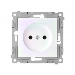 Розетка 1-м СП Pixel 16А IP20 без заземл. защ. шторки механизм перламутр. TKE-PX-R1SF-C04