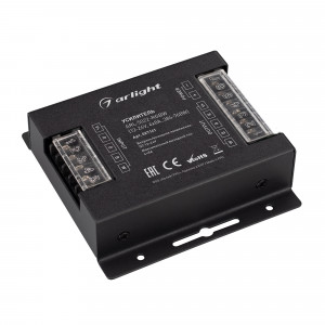 Усилитель ARL-5022-RGBW (12-24V, 4x8A, 384-768W) 027141, 4-х канальный RGBW усилитель для контроллеров (12-24VDC). Питание 12-24VDC. 4 канала, ток нагрузки 4x8A, мощность нагрузки 384-768W. Размер 94x92x26 мм.