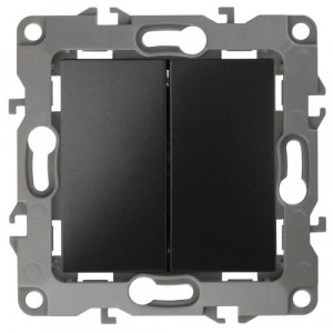 Выключатель 2-кл. СП Эра12 10А IP20 12-1104-05 250В 10AX антрацит Б0014649