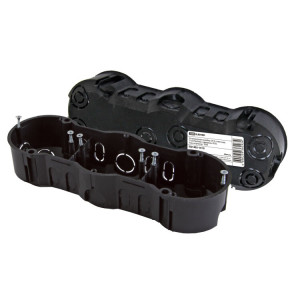 Установочная коробка СП 3-х местная, 212х70х45мм, саморезы, IP20, инд. штрихкод, SQ1402-1919