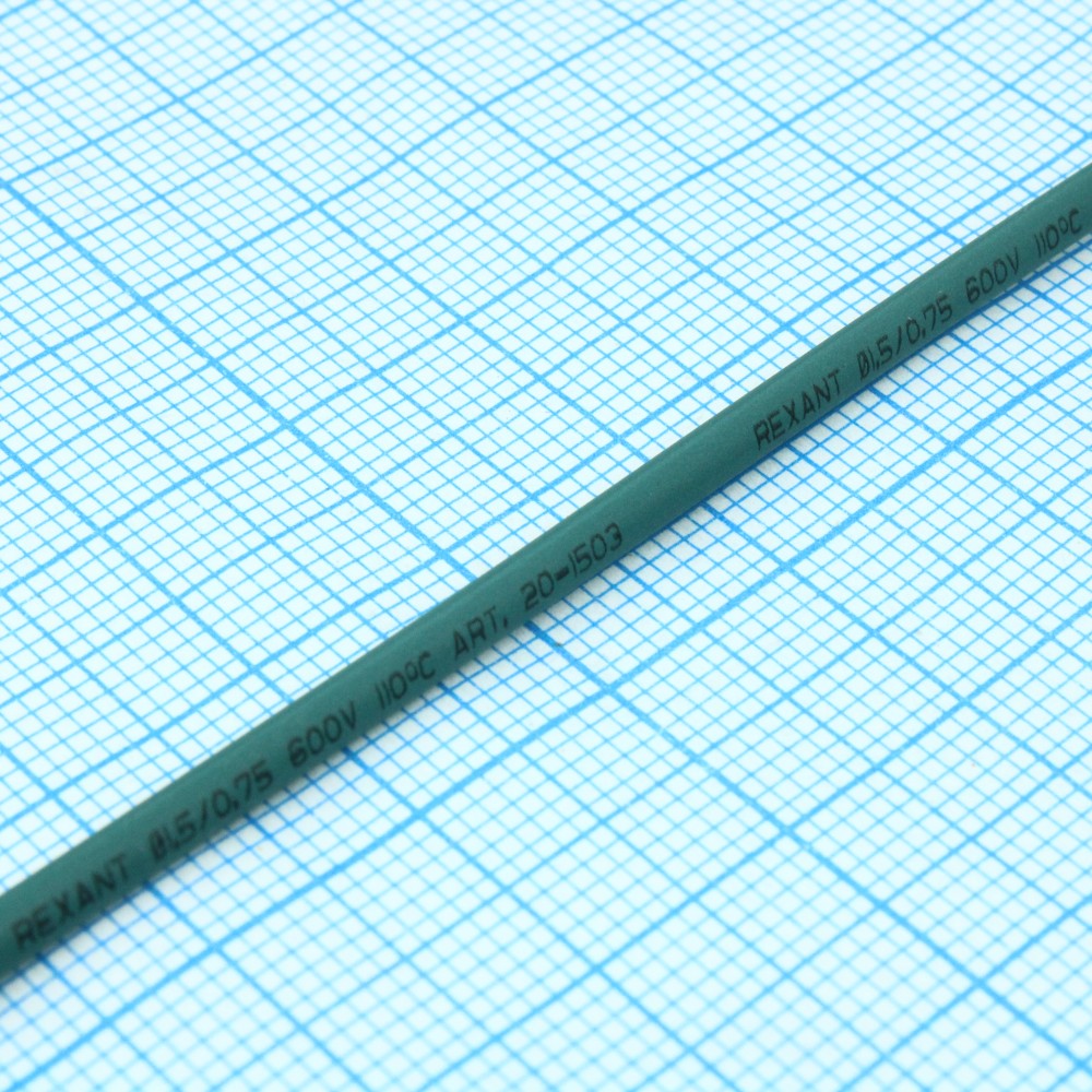 Изображение товара Трубка термоусадочная ТУТ нг 1,5/0,75 зеленая