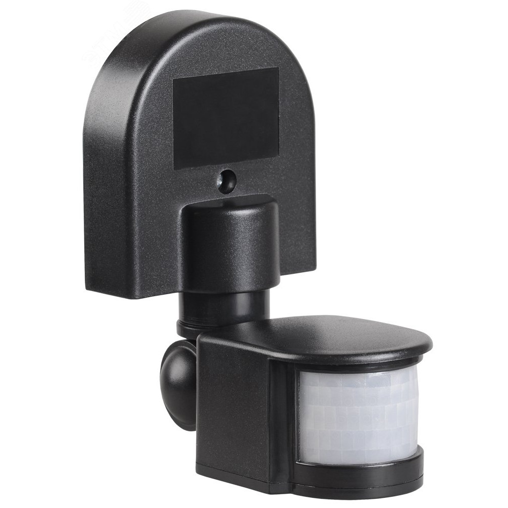 Изображение товара Детектор движения ИК 1100 Вт IP44, угол 180°, дальность 12 м, черный, IEK