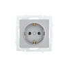 Розетка 1-м СП Vesna с заземл. ПБТ механизм платина 742-3588-122B