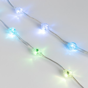 Модуль управляемый SPI-F2-D22 12V RGB (0.65W, IP66, 360 deg) 036776, Управляемый светодиодный модуль SPI, RGB, микросхема 16703, напряжение 12 В, мощность 0.65 Вт, 2 светодиода SMD 3535, угол излучения 360°. Создание медиафасадов, 20 шт на проводе, расстояние между центрами модулей 105 мм, длина провода между модулями 75 м