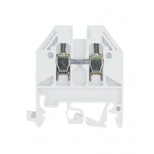 Проходная клемма WK 2,5/U White, Проходная клемма, тип фиксации провода: винтовой, номинальное сечение: 2,5 мм кв., 24A, 800V, ширина: 5 мм, цвет: белый, тип монтажа: DIN35